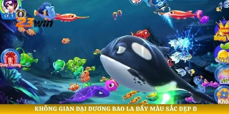 Không gian đại dương bao la đầy màu sắc đẹp đ